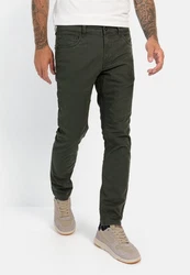 camel active 5-Pocket Jeans Regular Fit Khaki/Dunkelgrün
