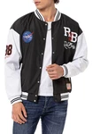 RedBridge Collegejacke Varsity-Look Schwarz/Braun