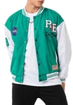 RedBridge Collegejacke Varsity-Look Grün/Lila/Rot