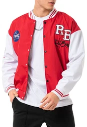 RedBridge Collegejacke Varsity-Look Dunkelrot/Rot