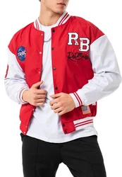 RedBridge Collegejacke Varsity-Look Dunkelrot/Rot