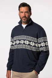 Sweatshirt JP 1880 Troyer Sweat Stehkragen mit Zipper