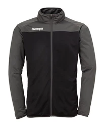 Kempa Sweatjacke Prime Polyesterjacke Schwarz/Dunkelgrau/Grau