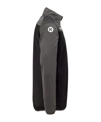 Kempa Sweatjacke Prime Polyesterjacke Schwarz/Dunkelgrau/Grau