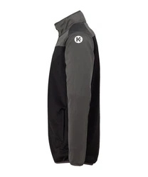 Kempa Sweatjacke Prime Polyesterjacke Schwarz/Dunkelgrau/Grau