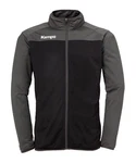 Kempa Sweatjacke Prime Polyesterjacke Schwarz/Dunkelgrau/Grau