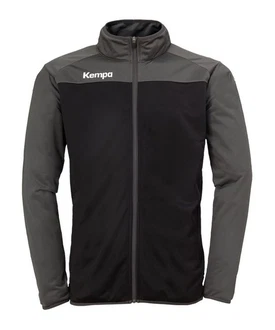 Kempa Sweatjacke Prime Polyesterjacke Schwarz/Dunkelgrau/Grau