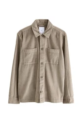 Next Hemdjacke aus Cord mit zwei Taschen (1-St) Khaki/Beige/Braun