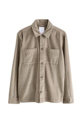 Next Hemdjacke aus Cord mit zwei Taschen (1-St) Khaki/Beige/Braun