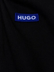 HUGO Strickpullover San Cosmo blau/schwarz/weiß