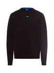 HUGO Strickpullover San Cosmo blau/schwarz/weiß
