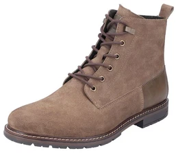 Schnrstiefelette, Blockabsatz, Schnrboots, Businesschuh mit Ziernhten