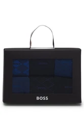 BOSS Businesssocken RS GIftDesign Dunkelblau/Blau