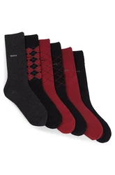 BOSS Businesssocken RS GIftDesign Bordeaux/Dunkelrot/Schwarz