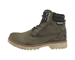 Dockers by Gerli Schnürstiefelette Herren Schnürboots Dunkelgrün/Khaki
