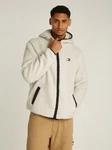 Tommy Jeans Plüschjacke TJM REG BADGE TEDDY ZIP TRU EXT mit Logopatch 