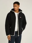 Tommy Jeans Plüschjacke TJM REG BADGE TEDDY ZIP TRU EXT mit Logopatch Schwarz
