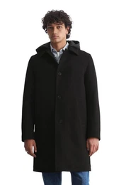 Langmantel Wattierte, abnehmbare Nylon-Kapuze
