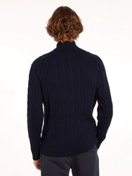 Tommy Hilfiger Strickpullover CLASSIC COTTON CABLE ZIP MOCK 
