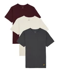 Lyle & Scott T-Shirt Herren Basic 3er-Pack Bordeaux/Dunkelrot/Beige