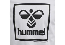 hummel T-Shirt Weiß/Braun/Dunkelgrau