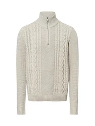Jack & Jones Troyer JJCRAIG KNIT HALF ZIP Grau/Khaki/Braun/Hellgrau/Beige