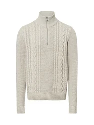 Jack & Jones Troyer JJCRAIG KNIT HALF ZIP Grau/Khaki/Braun/Hellgrau/Beige