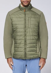 Chiemsee Softshelljacke im Puffer-Design (1) Dunkelgrün/Braun