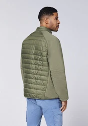 Chiemsee Softshelljacke im Puffer-Design (1) Dunkelgrün/Braun