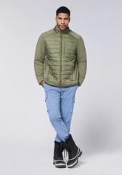 Chiemsee Softshelljacke im Puffer-Design (1) Dunkelgrün/Braun