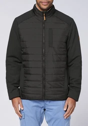 Chiemsee Softshelljacke im Puffer-Design (1) Schwarz/Dunkelgrau/Orange/Grau