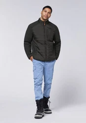 Chiemsee Softshelljacke im Puffer-Design (1) Schwarz/Dunkelgrau/Orange/Grau