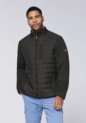 Chiemsee Softshelljacke im Puffer-Design (1) Schwarz/Dunkelgrau/Orange/Grau