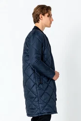 Ron Tomson Wintermantel Dunkelblau/Blau/Hellblau
