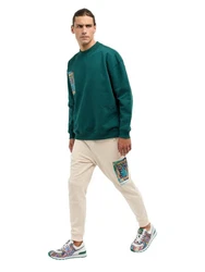 CARLO COLUCCI Sweatshirt De Stermich Beige/Türkis/Khaki/Grün/Hellblau/Dunkelgrün