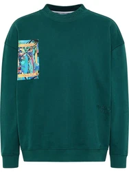 CARLO COLUCCI Sweatshirt De Stermich Beige/Türkis/Khaki/Grün/Hellblau/Dunkelgrün