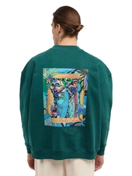 CARLO COLUCCI Sweatshirt De Stermich Beige/Türkis/Khaki/Grün/Hellblau/Dunkelgrün