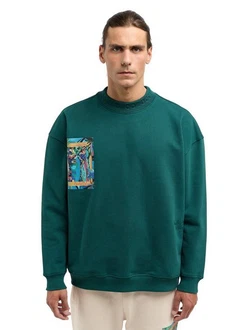 CARLO COLUCCI Sweatshirt De Stermich Beige/Türkis/Khaki/Grün/Hellblau/Dunkelgrün
