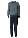 CALIDA Pyjama Relax Terry Herren Dunkelblau/Grau/Blau