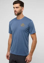 Jack Wolfskin T-Shirt VONNAN GRAPHIC Blau/Fliederfarben/Hellblau
