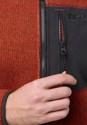 Jack Wolfskin Fleecejacke KAMINFEUER JKT Rot/Braun/Orange/Dunkelrot