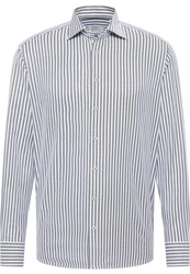Eterna Langarmhemd MODERN FIT Dunkelblau/Hellblau/Grau
