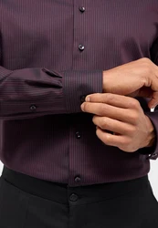 Eterna Langarmhemd MODERN FIT Dunkelrot/Lila/Bordeaux/Braun