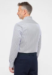 Eterna Langarmhemd SLIM FIT NON IRON Dunkelblau/Hellblau/Blau/Weiß