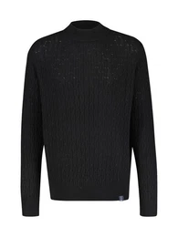 Strickpullover Cable-Strickpullover mit Turtleneck