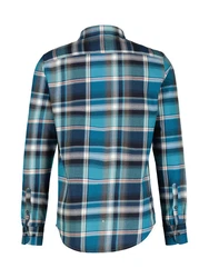 LERROS Herrenhemd Karo-Flanellqualität Blau/Türkis/Hellblau