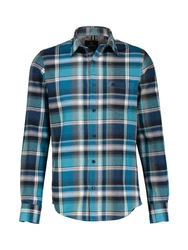 LERROS Herrenhemd Karo-Flanellqualität Blau/Türkis/Hellblau
