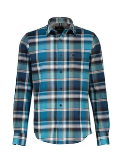 LERROS Herrenhemd Karo-Flanellqualität Blau/Türkis/Hellblau LERROS Herrenhemd Karo-Flanellqualität Blau/Türkis/Hellblau
