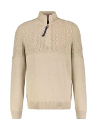 Strickpullover Stricktroyer, tonal gemustert