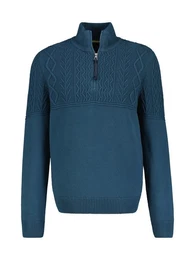 Strickpullover Stricktroyer, tonal gemustert